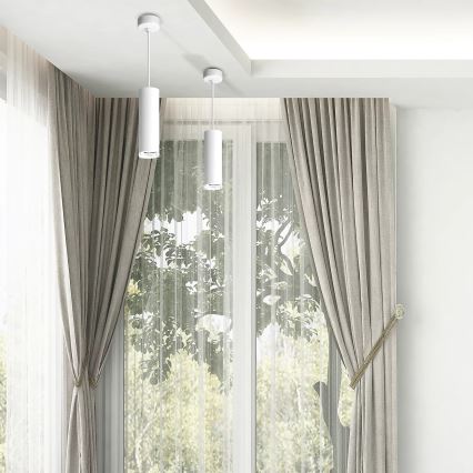 Kupatilo luster na sajli TURYN 1xGU10/10W/230V IP44 bela