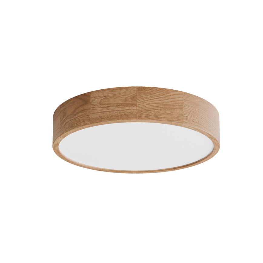 Kupatilska plafonjera sa senzorom CLEO 4xE27/24W/230V prečnik 47,5 cm IP54 hrast
