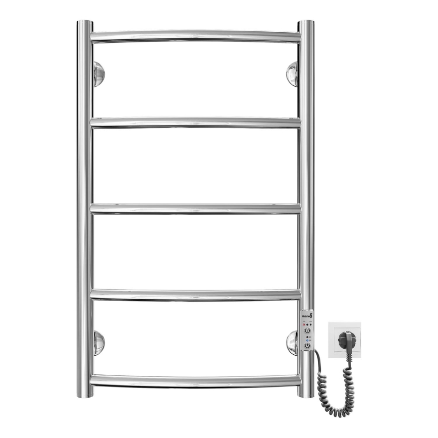 Kupatilski lestvičasti radijator CLASSIC 60W/230V 66x43 cm nerđajući čelik/sjajni hrom desna