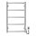 Kupatilski lestvičasti radijator CLASSIC 60W/230V 66x43 cm nerđajući čelik/sjajni hrom desna