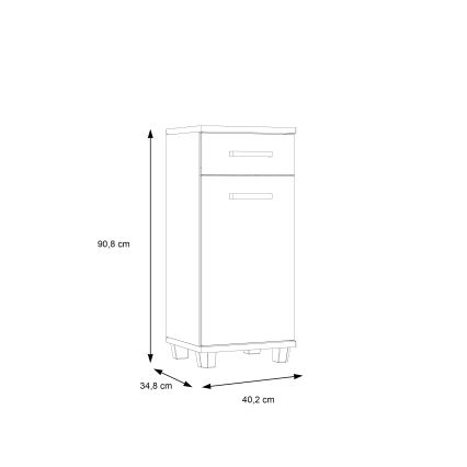 Kupatilski ormarić VENOM antracit/braon