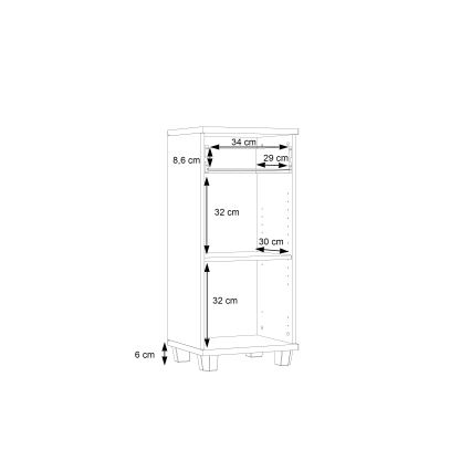 Kupatilski ormarić VENOM antracit/braon