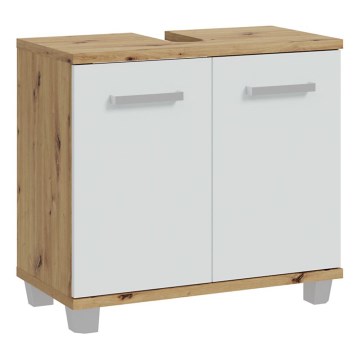 Kupatilski ormarić VENOM beli/hrast artisan