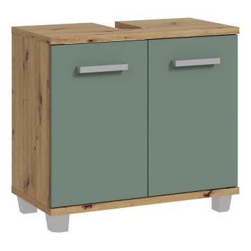 Kupatilski ormarić VENOM zelena/hrast artisan