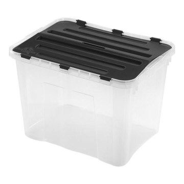 Kutija za odlaganje DRAGON 42 l crna/prozirna