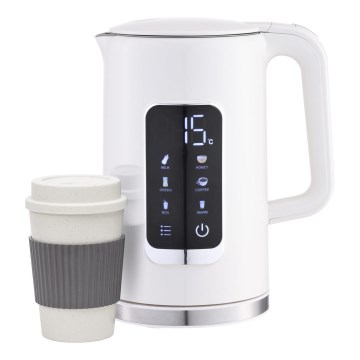 Kuvalo za vodu sa LCD ekranom 1,7 l 2200W/230V bela + putna čaša 450 ml