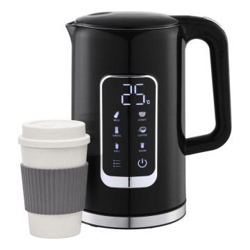 Kuvalo za vodu sa LCD ekranom 1,7 l 2200W/230V crno + putna čaša 450 ml