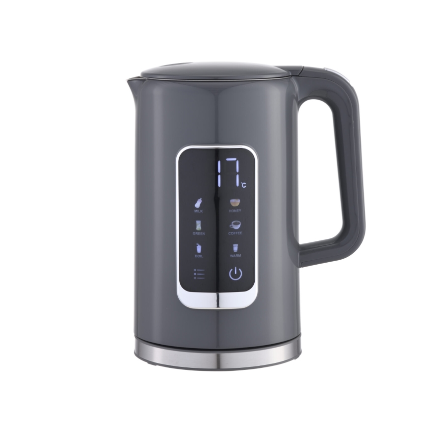 Kuvalo za vodu sa LCD ekranom 1,7 l 2200W/230V sivo + putna čaša 450 ml