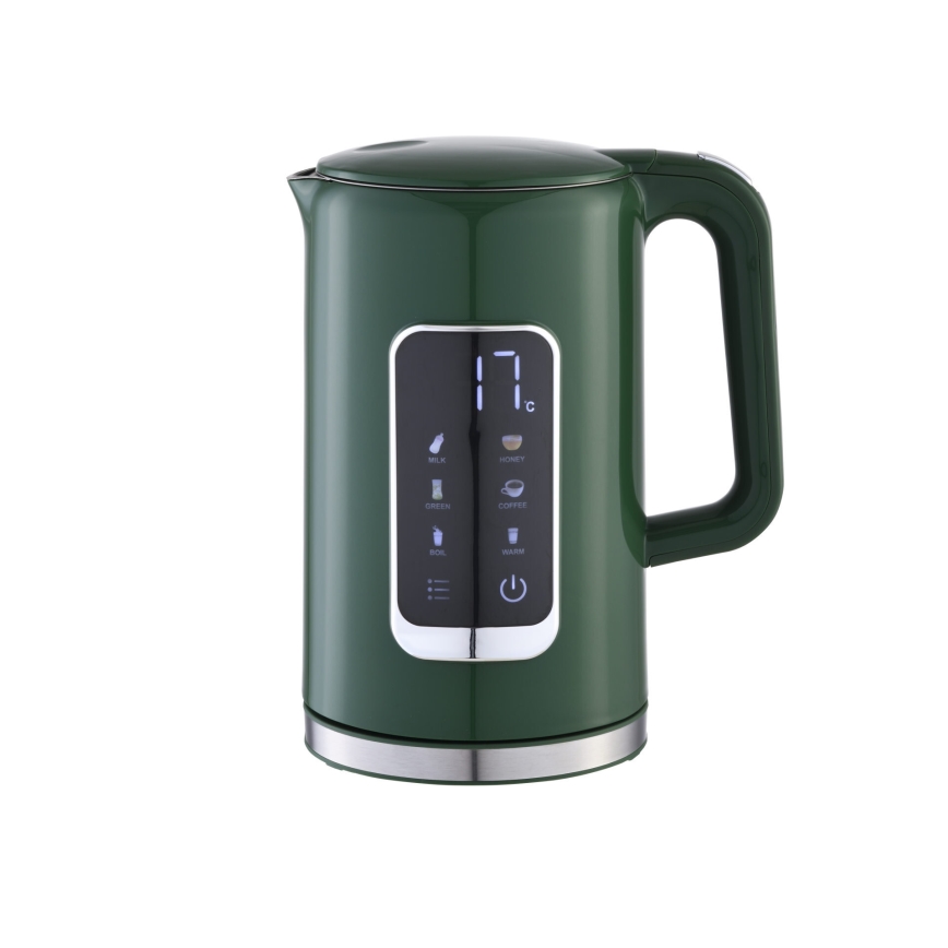 Kuvalo za vodu sa LCD ekranom 1,7 l 2200W/230V zelena + putna čaša 450 ml