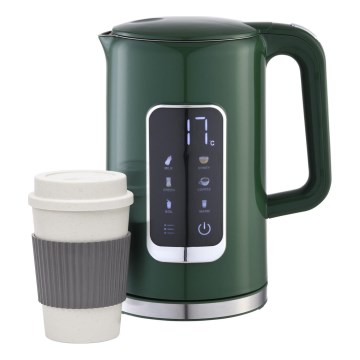 Kuvalo za vodu sa LCD ekranom 1,7 l 2200W/230V zelena + putna čaša 450 ml