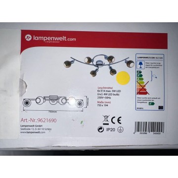 Lampenwelt - LED Reflektorska lampa 6xE14/4W/230V