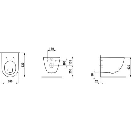 LAUFEN H8209590000001 - Viseća WC šolja PRO keramika/bela