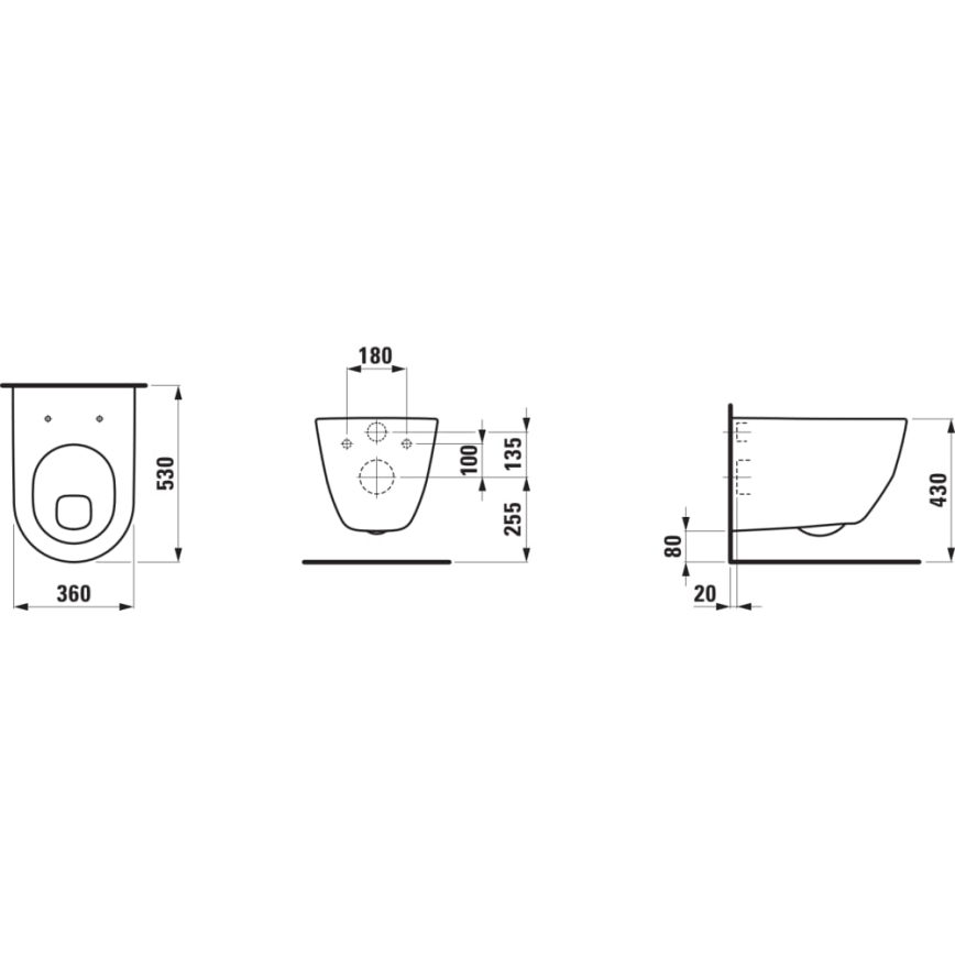 LAUFEN H8209590000001 - Viseća WC šolja PRO keramika/bela