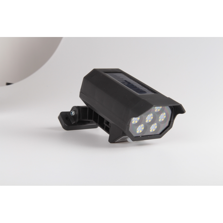 LED maketa sigurnosne kamere sa senzorom i solarnim panelom LED/5W/5,5V 800 mAh IP65 + daljinski upravljač