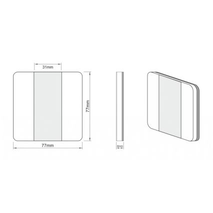 LDST Daljinski upravljač-01-SZ-BC10 - Rasveta za stepenište DUO 10xLED/1,2W/230V