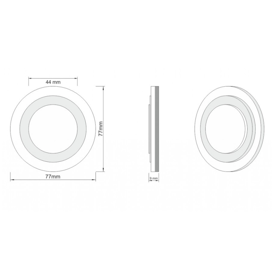 LDST LI-01-B-BZ8 - LED Stubišna svjetiljka LILI 8xLED/1,2W/230V bijela 6500K