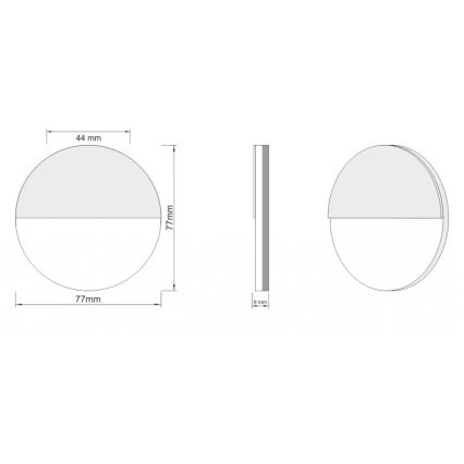 LDST RO-01-SC-BC4 - LED Stubišna svjetiljka ROBIN 4xLED/1,2W/230V mat crna 3500K