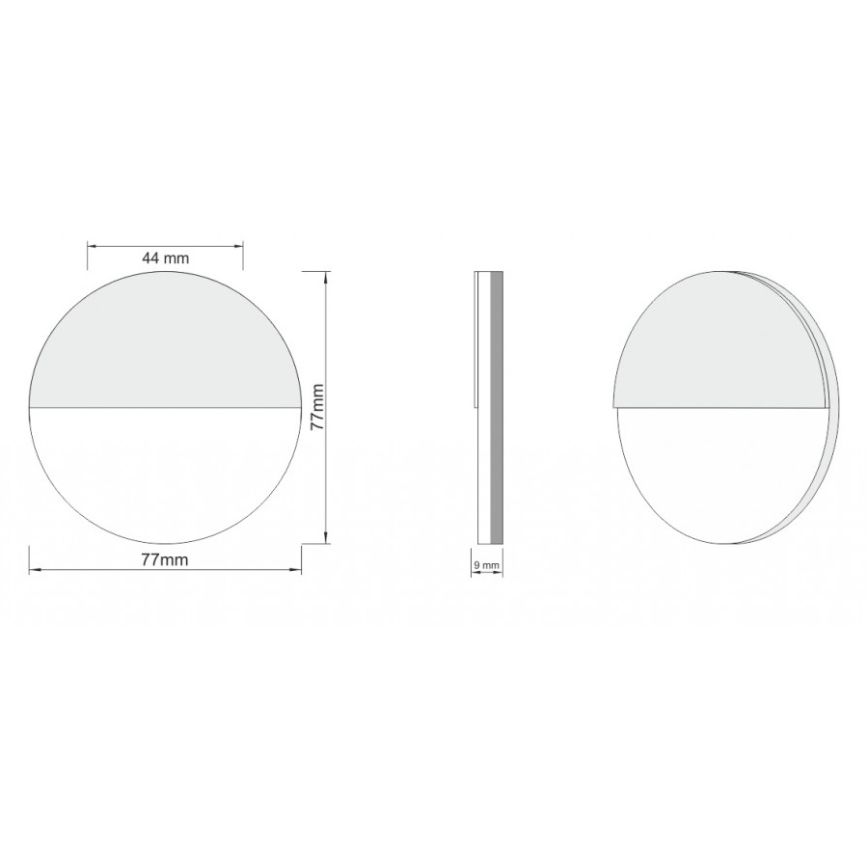 LDST RO-01-SC-BC4 - LED Stubišna svjetiljka ROBIN 4xLED/1,2W/230V mat crna 3500K