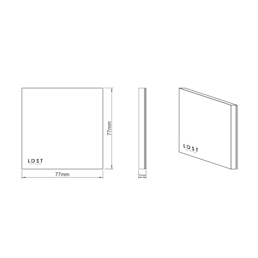 LDST SI-01-L-BZ8 - LED Rasveta za stepenište SILVER 8xLED//1,2W/230V 6500K