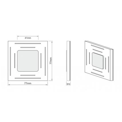 LDST SP-01-SS-BC8 - Rasveta za stepenište SPACE 8xLED/1,2W/230V
