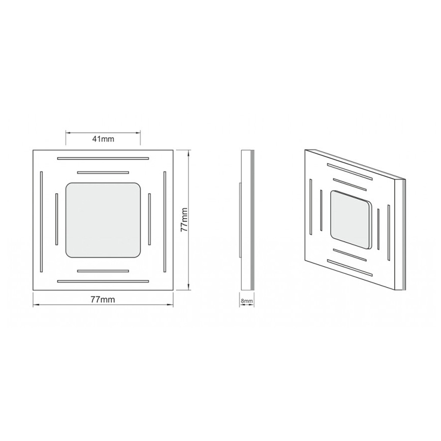 LDST SP-01-SS-BC8 - Rasveta za stepenište SPACE 8xLED/1,2W/230V