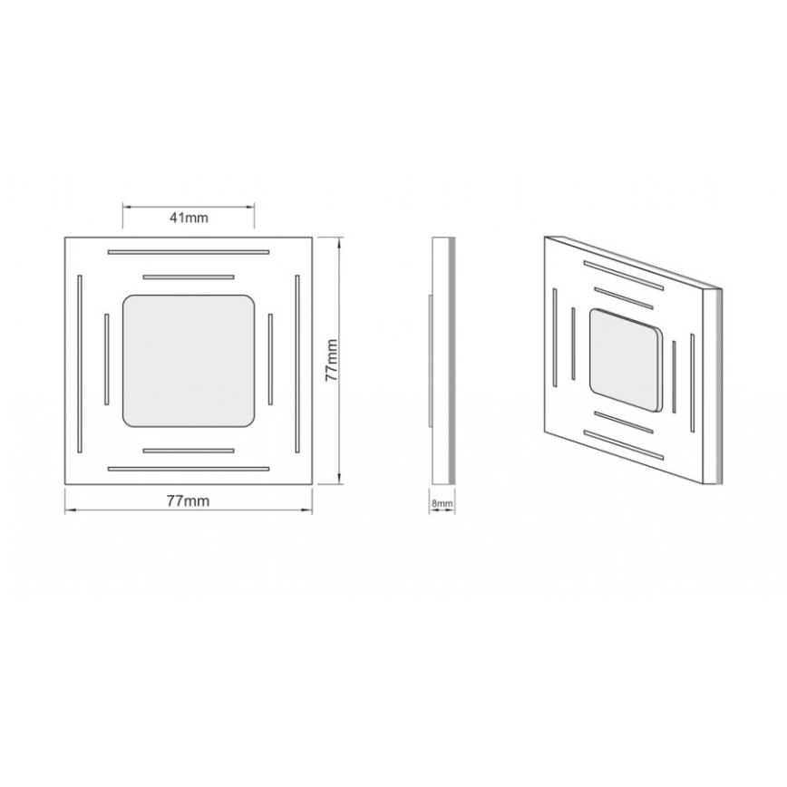 LDST SP-01-SS-BZ8 - LED Rasveta za stepenište SPACE 8xLED/1,2W/230V mat krom