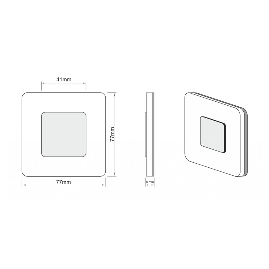 LDST SW-01-SC-BC8 - Rasveta za stepenište SWIFT 8xLED/1,2W/230V