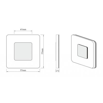 LDST SW-01-SS-BC8 - Rasveta za stepenište SWIFT 8xLED/1,2W/230V