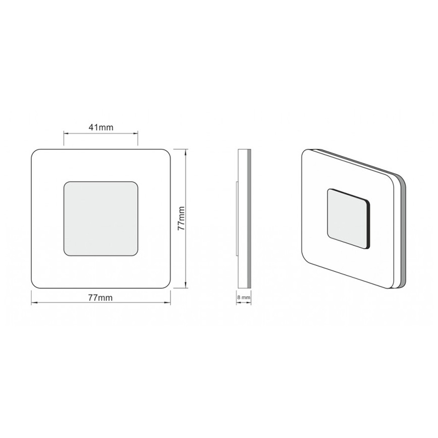 LDST SW-01-SS-BC8 - Rasveta za stepenište SWIFT 8xLED/1,2W/230V