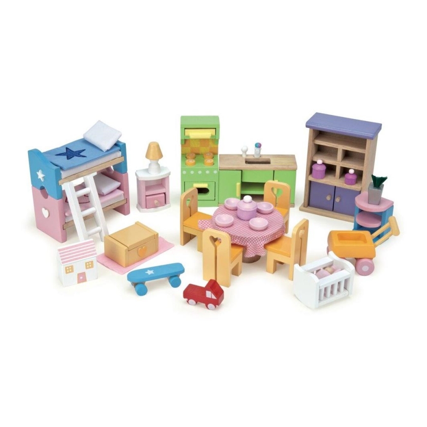 Le Toy Van - Kompletan set nameštaja za kućicu za lutke Starter