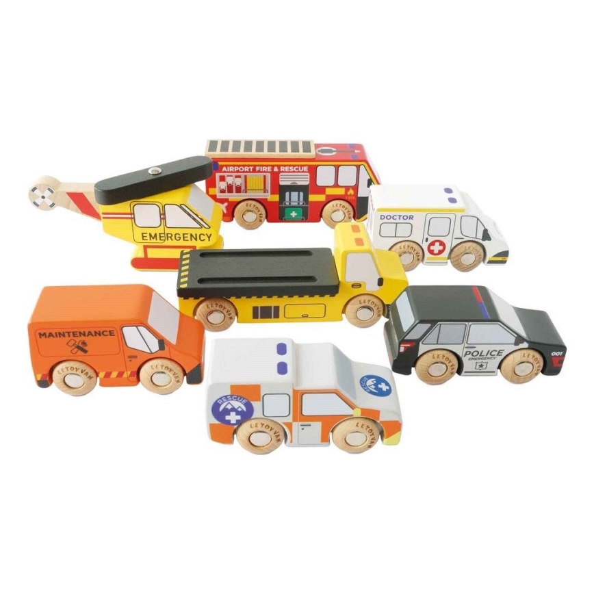 Le Toy Van - Set spasilačkih vozila sa helikopterom