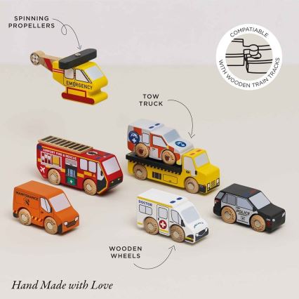 Le Toy Van - Set spasilačkih vozila sa helikopterom