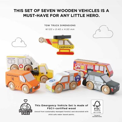 Le Toy Van - Set spasilačkih vozila sa helikopterom