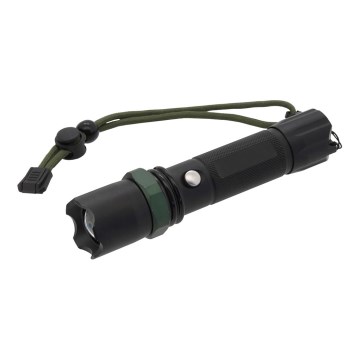 LED baterijska lampa LED/3W/3xAAA IP44 crna