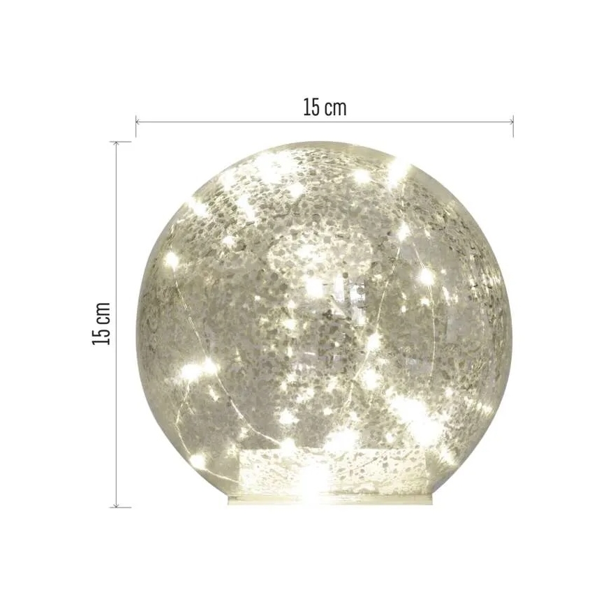 LED božićna dekoracija 20xLED/3xAA kugla prečnika 15 cm
