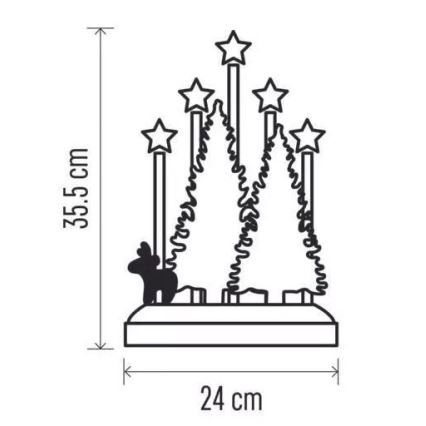 LED božićna dekoracija LED/2xAA topla bela