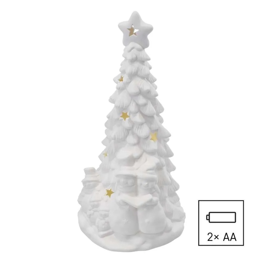 LED božićna dekoracija LED/2xAA, toplo belo svetlo, jelka