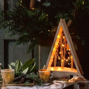 LED božićna dekoracija LED/2xAA zasneženo zimsko cveće