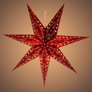LED božićna dekoracija LED/3xAA — crvena zvezda