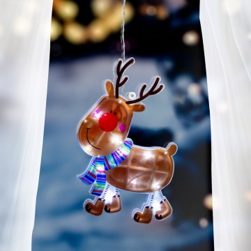 LED božićna dekoracija za prozor 10xLED/3xAAA