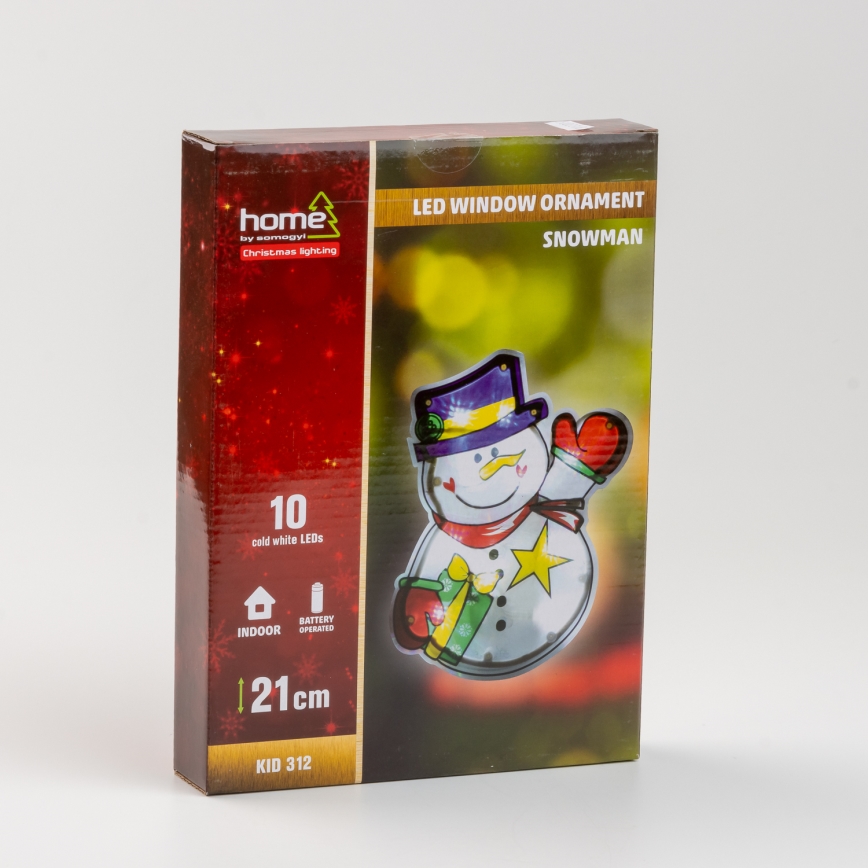 LED božićna dekoracija za prozor 10xLED/3xAAA