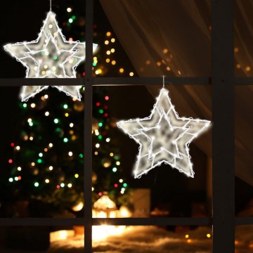 LED Božićna dekoracija za prozor 35xLED/3xAA topla bela