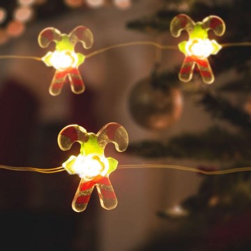 LED božićna girlanda 20xLED/2xAA 2,2 m toplo belo svetlo