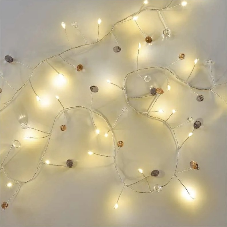 LED božićna girlanda 40xLED/3xAA 1,5 m topla bela