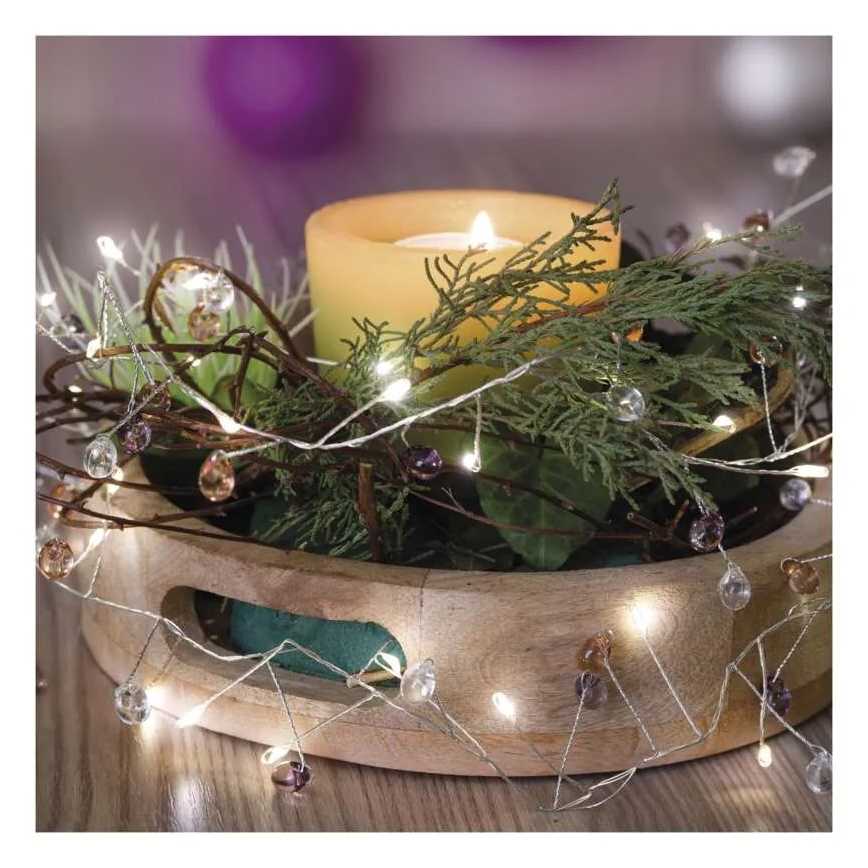 LED božićna girlanda 40xLED/3xAA 1,5 m topla bela