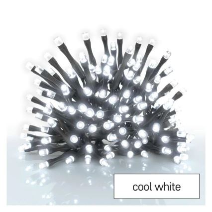 LED božićna girlanda za spoljašnju upotrebu 80xLED/3xAA 6,1m IP44 hladna bela