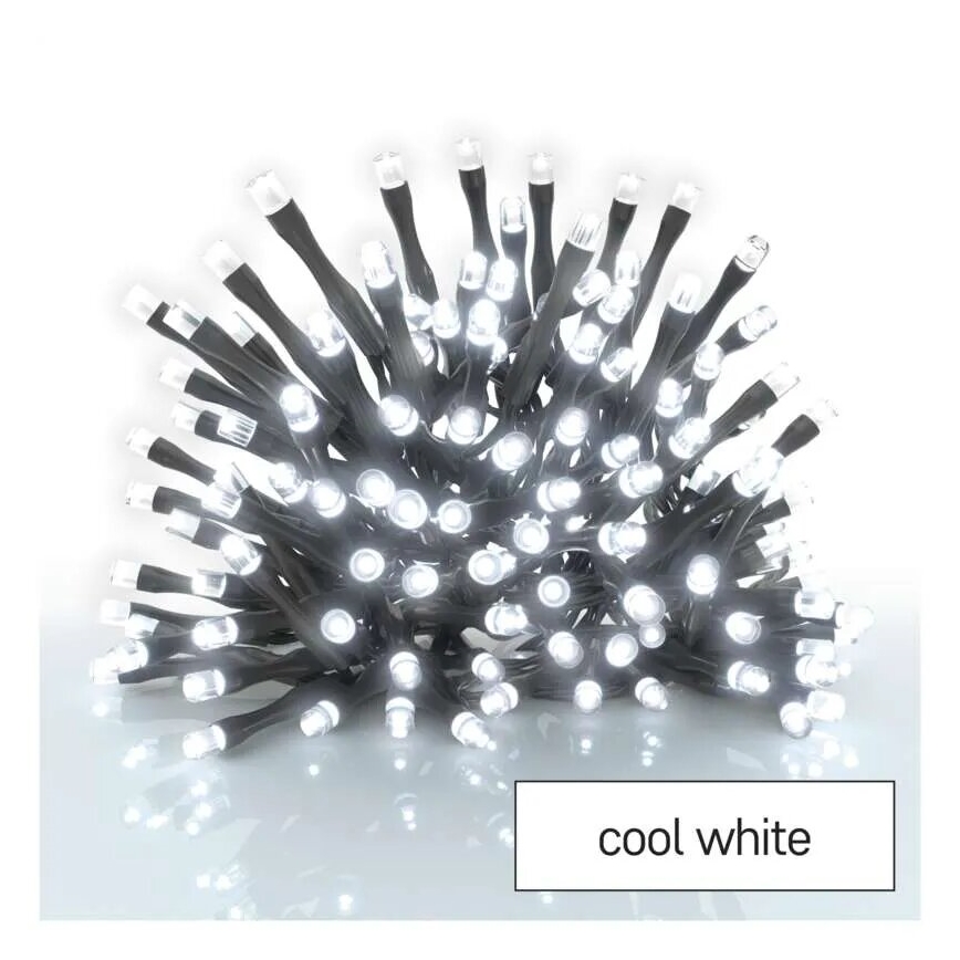 LED božićna girlanda za spoljašnju upotrebu 80xLED/3xAA 6,1m IP44 hladna bela