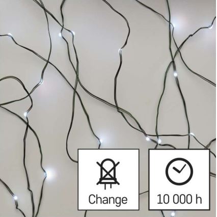 LED Božićna spoljašnja girlanda 150xLED/20m IP44 hladno bela