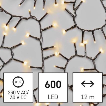 LED božićna spoljašnja girlanda 600xLED/17m IP44 topla bela
