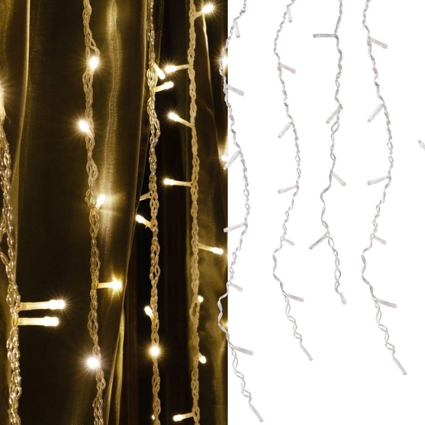 LED Božićna svetlosna zavesa ESTELLA 47xLED/8 funkcije 3,5 m topla bela